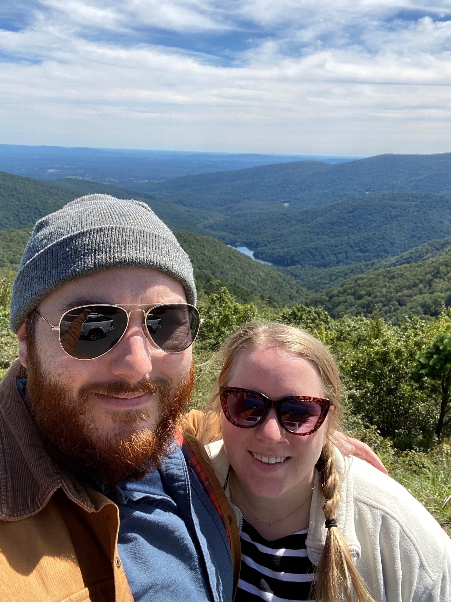 Us at the Moorman’s River Overlook.